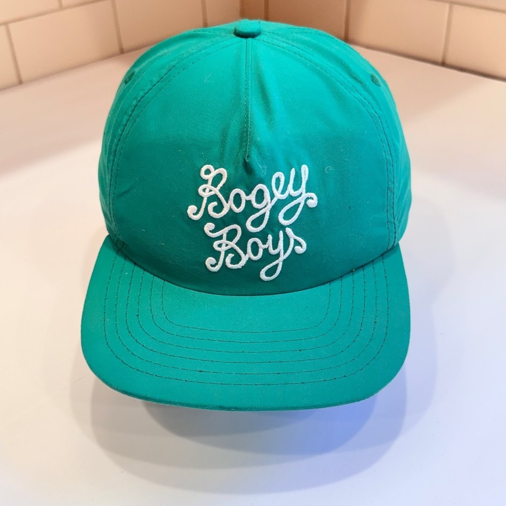 Bogey Boys Golf Snapback Hat Men's Adjustable Teal Green Embroidered Cap
